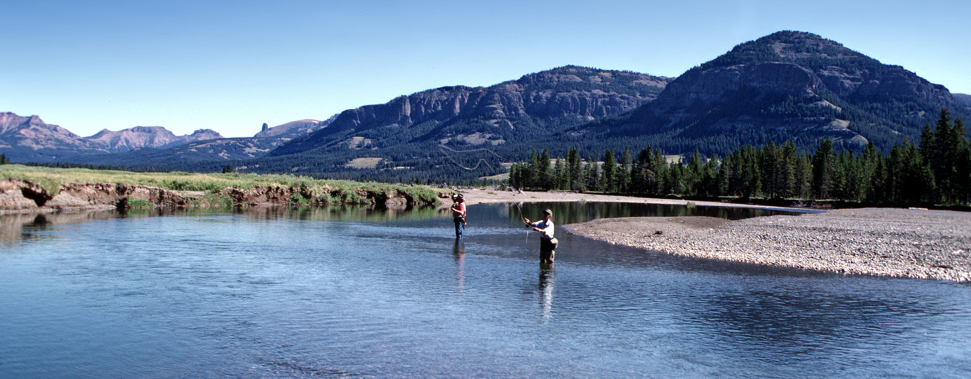 Fly fishing in Yellowstone.